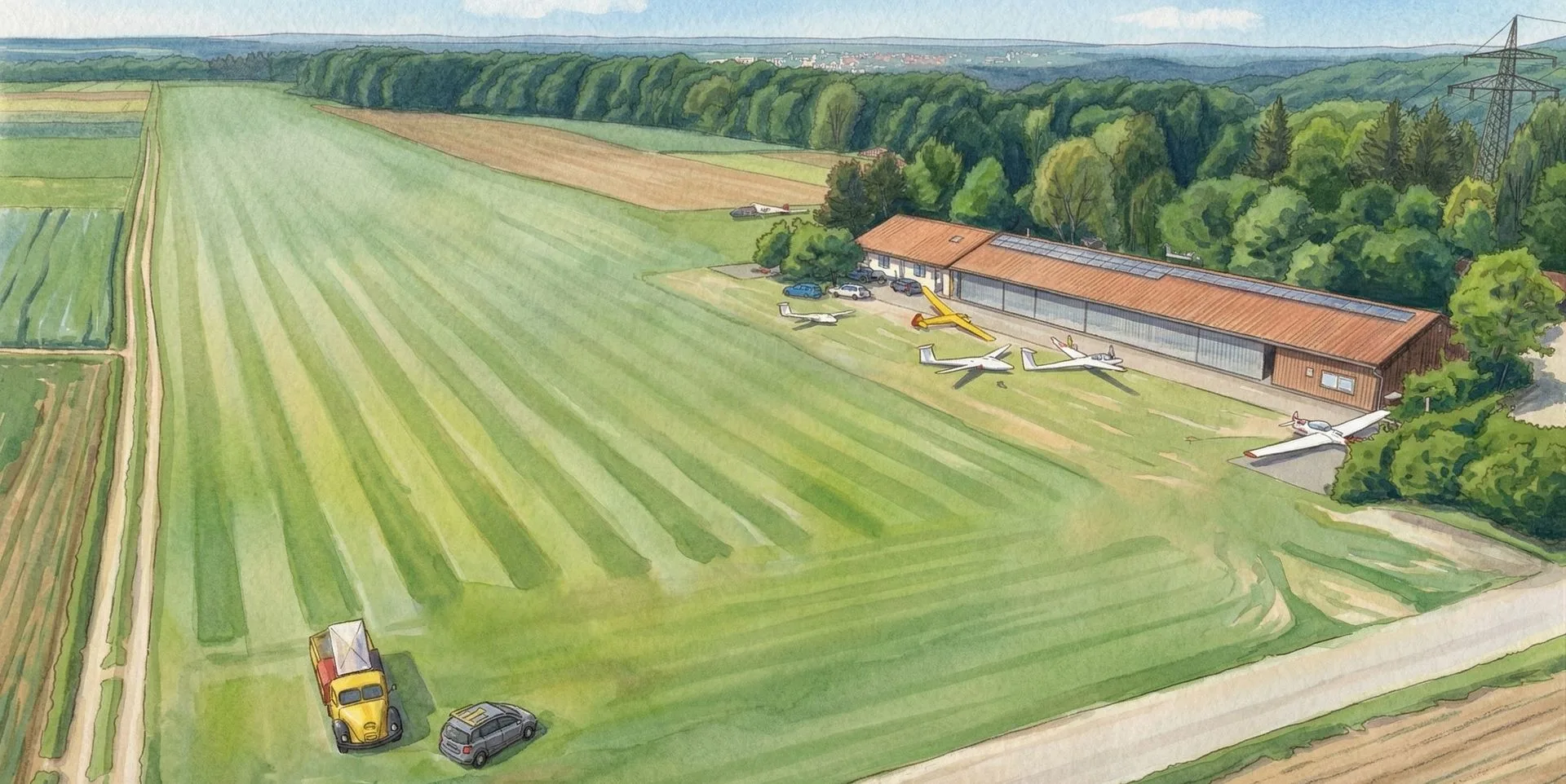 Panorama Flugplatz